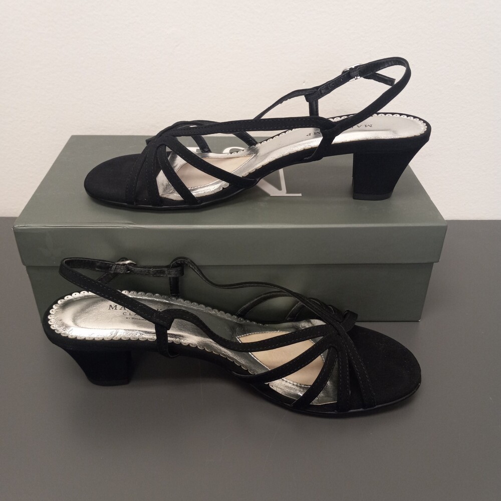 Mark Lemp by Walking Cradles Women's Leash Dress Sandals, Black, 8.5